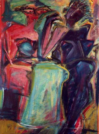 Konventionelle Malerei-110 cm x 150 cm - Aquarell